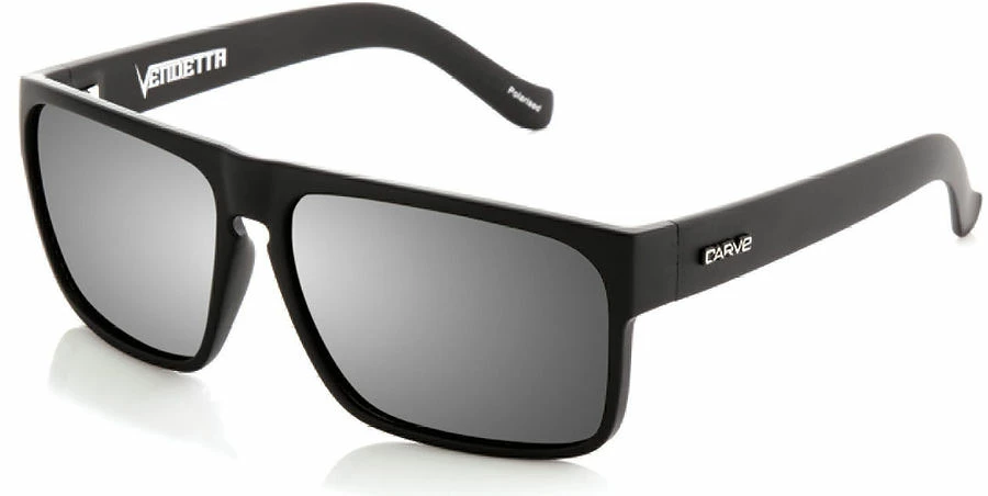 Carve Eyewear Vendetta Matt Black Silver Mirror Polarised Sunglasses 3 Carve Eyewear Vendetta Matt Black Silver Mirror Polarised Sunglasses