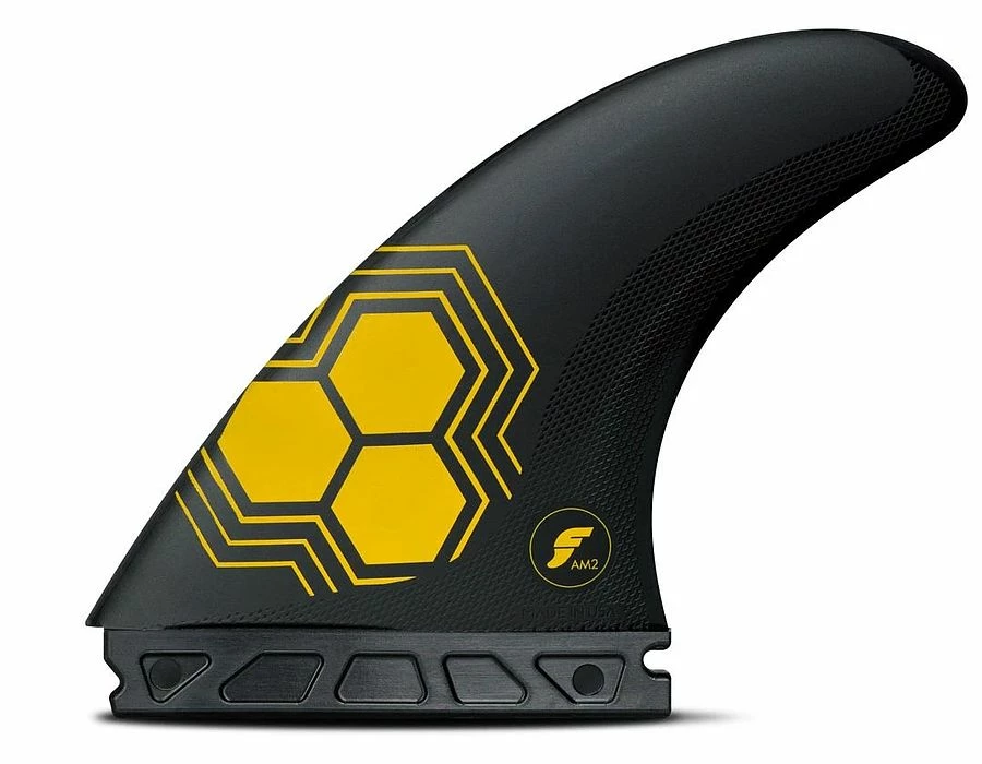 Futures AM2 Alpha Carbon Large Tri Fin Set Carbon Yellow 3 Futures AM2 Alpha Carbon Large Tri Fin Set Carbon Yellow