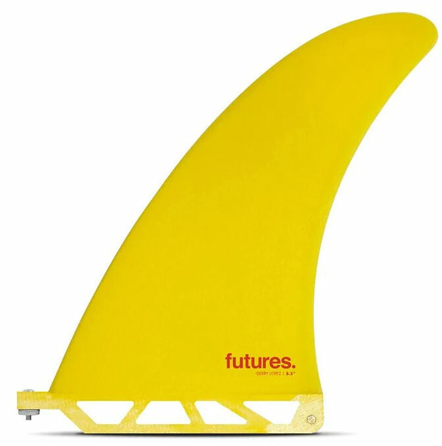 Futures Gerry Lopez Fibreglass Yellow Longboard Fin 3 Futures Gerry Lopez Fibreglass Yellow Longboard Fin