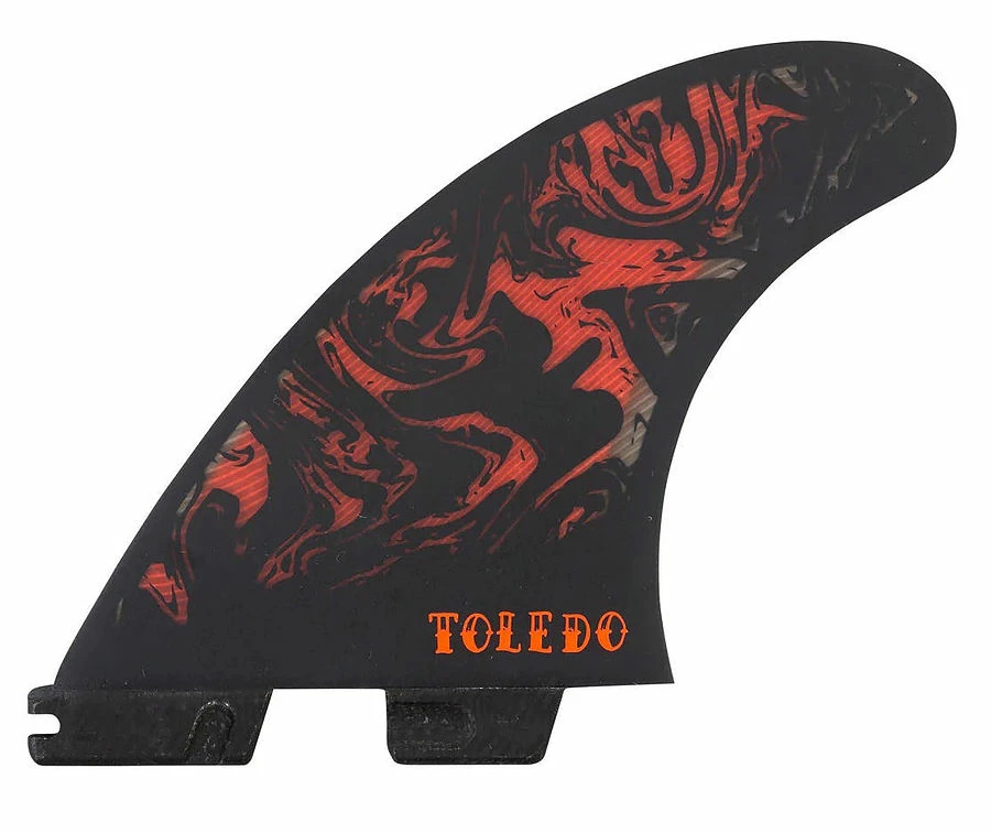 FCS II Filipe Toledo PC Athlete Series Accelerator Tri Fins Black Red 4 FCS II Filipe Toledo PC Athlete Series Accelerator Tri Fins Black Red - Image 2