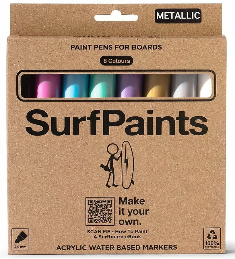 Surfpaints Surfboard Metallic Pack Paint Pens 3 Surfpaints Surfboard Metallic Pack Paint Pens