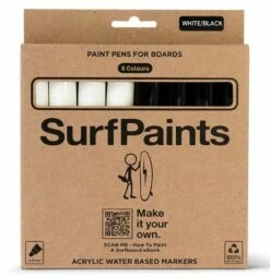 Surfpaints Surfboard Black And White Paint Pens